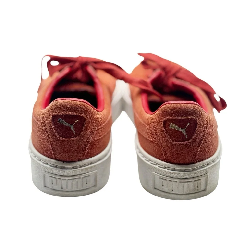 PUMA‎ BASKET CLASSIC PATENT EMBOSS SHOES: RED SIZE US 6.5 Women